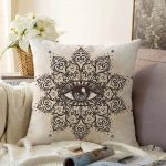 - Sonil-K-5011-Gorsel1 - Realhomes  Özel Tasarım Çiçek Üçüncü Göz Motifli Raşel Kadife Kırlent Kılıfı Realhomes