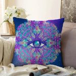 - Sonil-K-5014-Gorsel1 - Realhomes Gökyüzü Temalı Renkli Göz Desenli Özel Tasarım Raşel Kadife Kırlent Kılıfı Realhomes