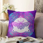 Realhomes Dijital Baskılı Özel Tasarım Dekoratif Modern Raşel Kadife Kırlent Kılıfı Realhomes