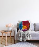 - Sonil-K-5029-Gorsel2 - Realhomes  Renkli Uzak Doğu Denge İkonlu Dijital Baskılı Dekoratif Raşel Kadife Yastık Kırlent Kılıfı Realhomes