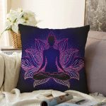 - Sonil-K-5032-Gorsel1 - Realhomes  Pembe Neon Motifli Uzak Doğu Yoga Desenli Raşel Kadife Kırlent Kılıfı Realhomes