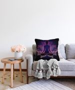 - Sonil-K-5032-Gorsel2 - Realhomes  Pembe Neon Motifli Uzak Doğu Yoga Desenli Raşel Kadife Kırlent Kılıfı Realhomes