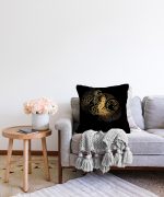 - Sonil-K-5035-Gorsel2 - Realhomes  Uzak Doğu Gold Yoga Motifli Özel Tasarım Dijital Baskılı Raşel Kadife Yastık Kırlent Kılıfı Realhomes