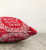 Home Sweet Home Dijital Baskılı Dekoratif Raşel Kadife Yastık Kırlent Kılıfı Realhomes