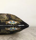 - Sonil-K-5041-Gorsel3 - Realhomes Altın Motifli Yoga Ve Mavi Göz Desenli Özel Tasarım Dijital Baskılı Raşel Kadife Yastık Kılıfı Realhomes