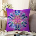 - Sonil-K-5043-Gorsel1 - Realhomes  Gökkuşağı Motifli Renkli Çiçekli Özel Tasarım Raşel Kadife Kırlent Kılıfı Realhomes