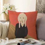 - Sonil-K-5044-Gorsel1 - Realhomes  Edvard Munch-Çığlık Motifli Özel Tasarım Raşel Kadife Kırlent Kılıfı Realhomes