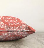 Home Sweet Home Dijital Baskılı Dekoratif Raşel Kadife Yastık Kırlent Kılıfı Realhomes
