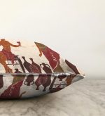 Şarap İçen Mısır Tanrıçaları Desenli Raşel Kadife Kırlent Kılıfı Realhomes