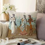 Girit Uygarlığı With Minoan Motif Modern Raşel Kadife Yastık Kılıfı Realhomes