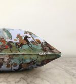 Realhomes Özel Tasarım Atlı Raşel Kadife Kırlent Kılıfı Realhomes