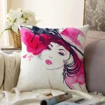 - Sonil-K-5076-Gorsel1 - Realhomes Sulu Boya Özel Tasarım Fashion Women Dijital Baskılı Raşel Kadife Yastık Kılıfı Realhomes