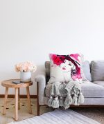 - Sonil-K-5076-Gorsel2 - Realhomes Sulu Boya Özel Tasarım Fashion Women Dijital Baskılı Raşel Kadife Yastık Kılıfı Realhomes