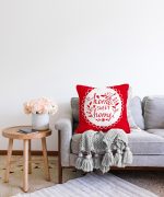 - Sonil-K-508-Gorsel2 - Realhomes  Home Sweet Home Dijital Baskılı Dekoratif Raşel Kadife Yastık Kırlent Kılıfı Realhomes