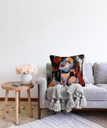 Sulu Boya Fashion Women Dijital Baskılı Raşel Kadife Yastık Kılıfı Realhomes