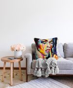 - Sonil-K-5091-Gorsel2 - Realhomes  Dudak Temalı Sulu Boya Fashion Women Modern Raşel Kadife Kırlent Kılıfı Realhomes