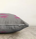 - Sonil-K-5096kolaj-Gorsel3 - Realhomes  Realhomes Gri Zeminde Fuşya Kirpik Motifli Özel Tasarım Raşel Kadife Yastık Kılıfı Realhomes