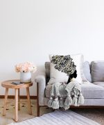 Siyah Beyaz Zenci Kadın Motifli Modern Dekoratif Raşel Kadife Kırlent Kılıfı Realhomes