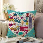 Realhomes Dijital Baskılı Dekoratif Raşel Kadife Yastık Kırlent Kılıfı Realhomes