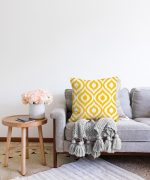 - Sonil-K-5116sari-Gorsel2 - Realhomes  Özel Tasarım Sarı İkat Desenli Dijital Baskılı Raşel Kadife Yastık Kırlent Kılıfı Realhomes