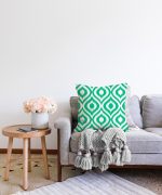 - Sonil-K-5116yesil-Gorsel2 - Realhomes  Özel Tasarım Yaşil İkat Desenli Dijital Baskılı Raşel Kadife Yastık Kırlent Kılıfı Realhomes