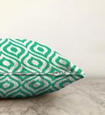 - Sonil-K-5116yesil-Gorsel3 - Realhomes  Özel Tasarım Yaşil İkat Desenli Dijital Baskılı Raşel Kadife Yastık Kırlent Kılıfı Realhomes