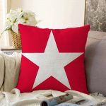 Modern Yıldız Desen Dijital Baskılı Dekoratif Raşel Kadife Yastık Kırlent Kılıfı Realhomes
