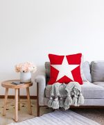 Modern Yıldız Desen Dijital Baskılı Dekoratif Raşel Kadife Yastık Kırlent Kılıfı Realhomes