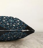 - Sonil-K-5130-Gorsel3 - Realhomes  Siyah Zeminde Mavi Boncuklu Mandala Dekoratif Raşel Kadife Yastık Kılıfı Realhomes