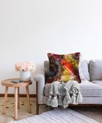Sulu Boya Temalı Mandala Desenli Modern Raşel Kadife Yastık Kılıfı Realhomes