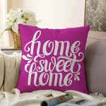 - Sonil-K-518-Gorsel1 - Realhomes  Home Sweet Home Dijital Baskılı Dekoratif Raşel Kadife Yastık Kırlent Kılıfı Realhomes