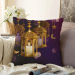 - Sonil-K-5182-Gorsel1 - Realhomes  Realhomes Dini Motifli Özel Tasarım Dijital Baskılı Raşel Kadife Kırlent Kılıfı Realhomes