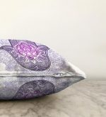 Mandala İçinde Fatma'nın Bereket Eli Motifli Raşel Kadife Kırlent Kılıfı Realhomes