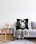 Realhomes Black Frida Kahlo Basklı Raşel Kadife Yastık Kılıfı Realhomes