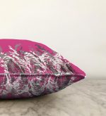 - Sonil-K-5233fusya-Gorsel3 - Realhomes  Fuşya Zeminde Beyaz Ve Gri Çiçek Motifli Raşel Kadife Kırlent Kılıfı Realhomes