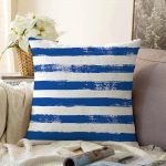 - Sonil-K-5237lacivert-Gorsel1 - Realhomes  Lacivert Çizgili Motifli Dekoratif Modern Raşel Kadife Yastık Kılıfı Realhomes