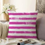 - Sonil-K-5237mor-Gorsel1 - Realhomes  Mor Çizgili Motifli Dekoratif Modern Raşel Kadife Yastık Kılıfı Realhomes
