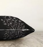 - Sonil-K-5242-Gorsel3 - Realhomes  Siyah Zemin Üzerinde Çiçek Motifli Özel Tasarım Raşel Kadife Kırlent Kılıfı Realhomes