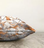 Gold Üçgenler İçinde Gri Boyama Çalışması Özel Tasarım Raşel Kadife Kırlent Kılıfı Realhomes