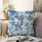 - Sonil-K-5262-Gorsel1 - Realhomes  Beyaz Zeminde Mavi Kristal Ve Yıldız Motifli Özel Tasarım Modern Raşel Kadife Kırlent Kılıfı Realhomes