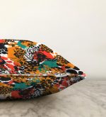 Kaplan Motifli Renkli Dijital Baskılı Özel Tasarım Modern Raşel Kadife Yastık Kılıfı Realhomes