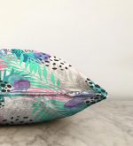 - Sonil-K-5272-Gorsel3 - Realhomes  Sulu Boya Yaprak Desenli Dekoratif Modern Raşel Kadife Yastık Kılıfı Realhomes