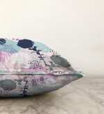 Realhomes Tropik Yaprak Motifli Dekoratif Dijital Baskılı Raşel Kadife Kırlent Kılıfı Realhomes