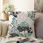 - Sonil-K-5276-Gorsel1 - Realhomes  Realhomes Özel Tasarım Zeytin Yaprak Motifli Modern Raşel Kadife Yastık Kılıfı Realhomes