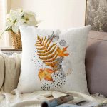 - Sonil-K-5278-Gorsel1 - Realhomes  Realhomes Kuru Yaprak Desenli Modern Dekoratif Raşel Kadife Yastık Kılıfı Realhomes