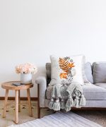 - Sonil-K-5278-Gorsel2 - Realhomes  Realhomes Kuru Yaprak Desenli Modern Dekoratif Raşel Kadife Yastık Kılıfı Realhomes