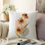 - Sonil-K-5280-Gorsel1 - Realhomes Beyaz Zemin Üzerinde Kurumuş Çiçek Motifli Modern Raşel Kadife Yastık Kılıfı Realhomes