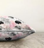 - Sonil-K-5290-Gorsel3 - Realhomes  Renkli Yapraklar Desenli Dekoratif Raşel Kadife Kırlent Kılıfı Realhomes