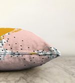 Soyut Sulu Boya Çizim Desenli Modern Raşel Kadife Yastık Kılıfı Realhomes