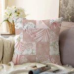 Mermer Desen Temalı Geometrik Özel Tasarım Raşel Kadife Kırlent Kılıfı Realhomes